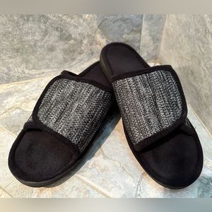 Rockdove terry black slide slippers